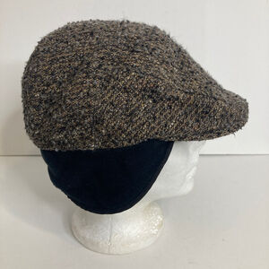 Tilley Endurables Ivy Cap Mens Large Brown Wool Tweed Hat Ear Flaps Canada